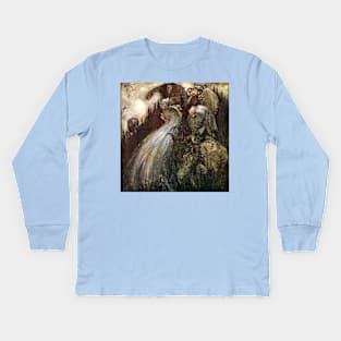 Troll Trouble - John Bauer Kids Long Sleeve T-Shirt